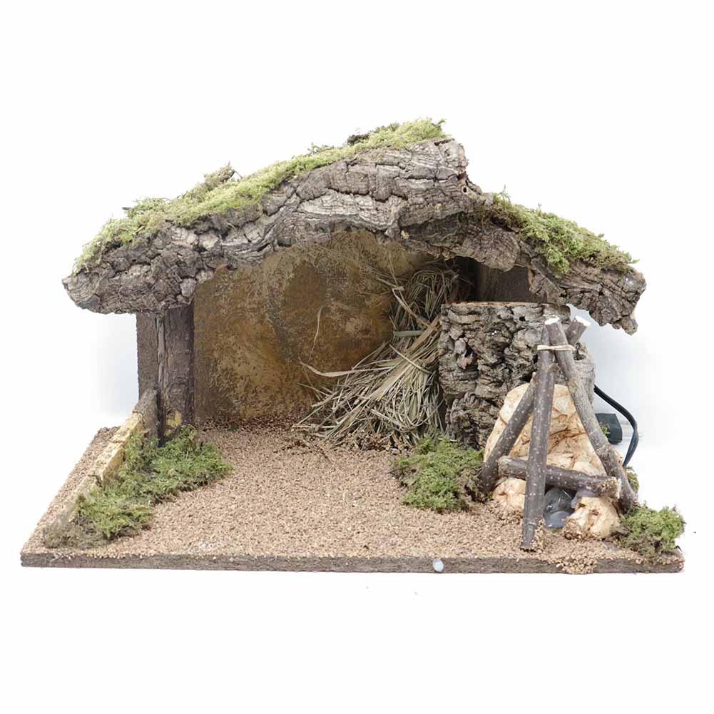 Capanna con fuoco 39x24x24cm