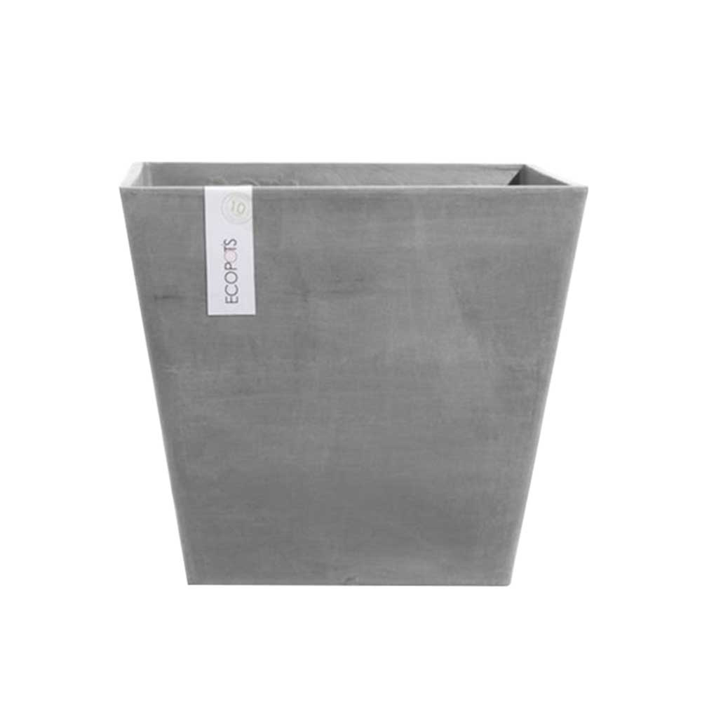 Vaso Quadrato Rotterdam 30 cm Grigio Ecopots 2