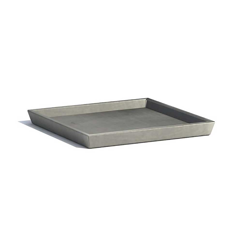 Sottovaso Quadrato Rotterdam 28 cm Grigio Ecopots 2