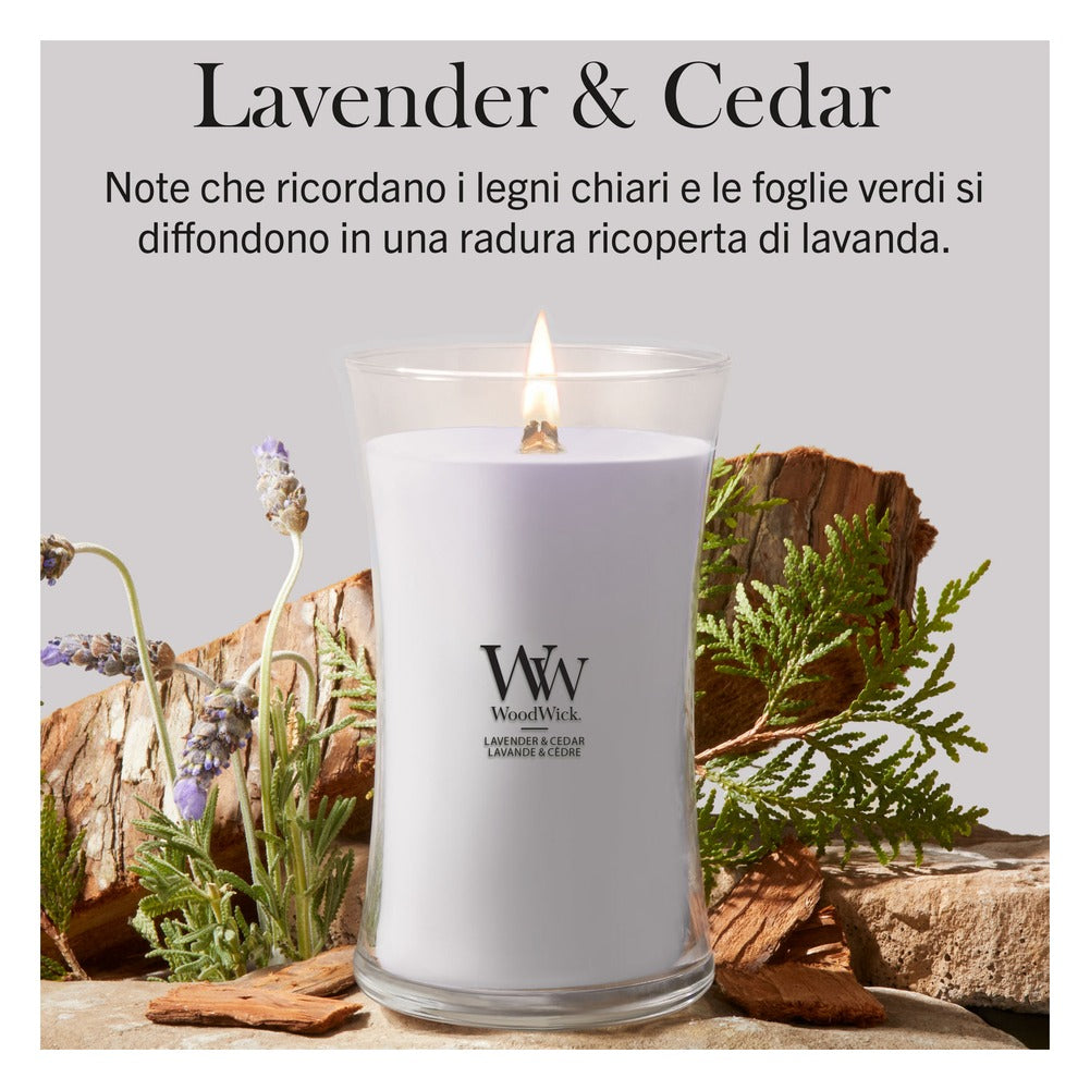Candela Grande WoodWick Lavender & Cedar 3