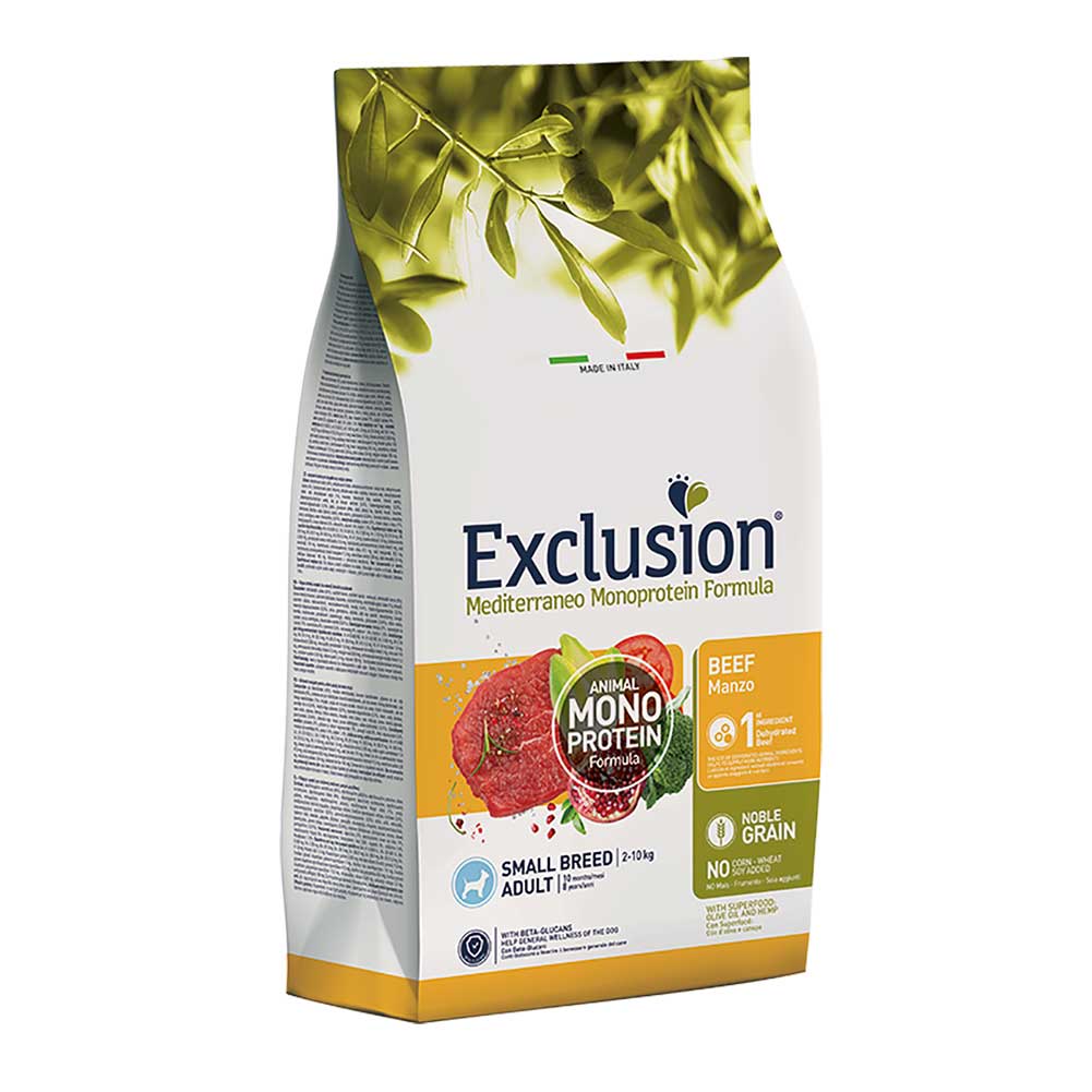 Alimento secco per cani Adult small Mediterraneo Manzo Exclusion 4