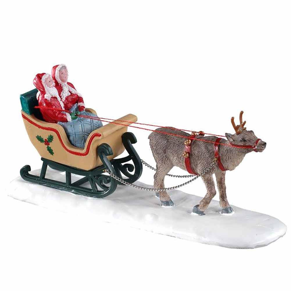 North Pole Sleigh ride Caddington Village Lemax Cod 03514 1