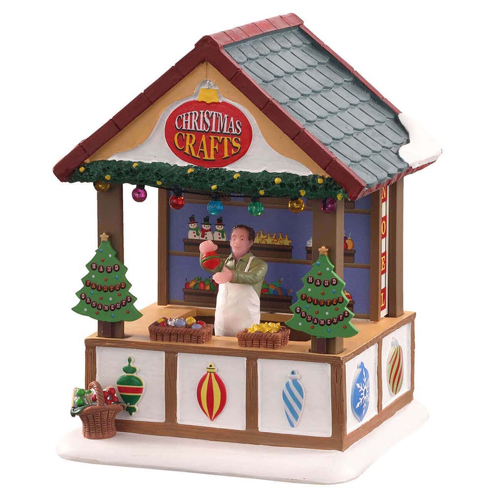 Hand Crafted Ornaments B/O 3V Christmast Market Lemax Cod 04742 1