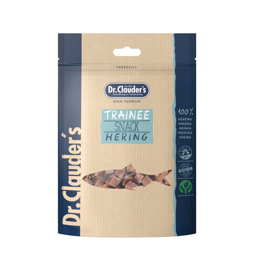 Snack Dr.Clauder s Trainee Cubes Aringa per Cani e Gatti 80g 1