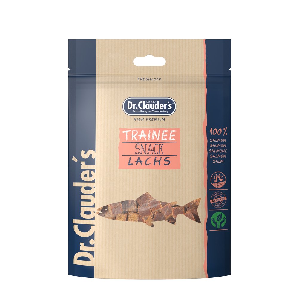 Snack Dr.Clauder s Trainee Cubes Salmone per Cani e Gatti 80g 1