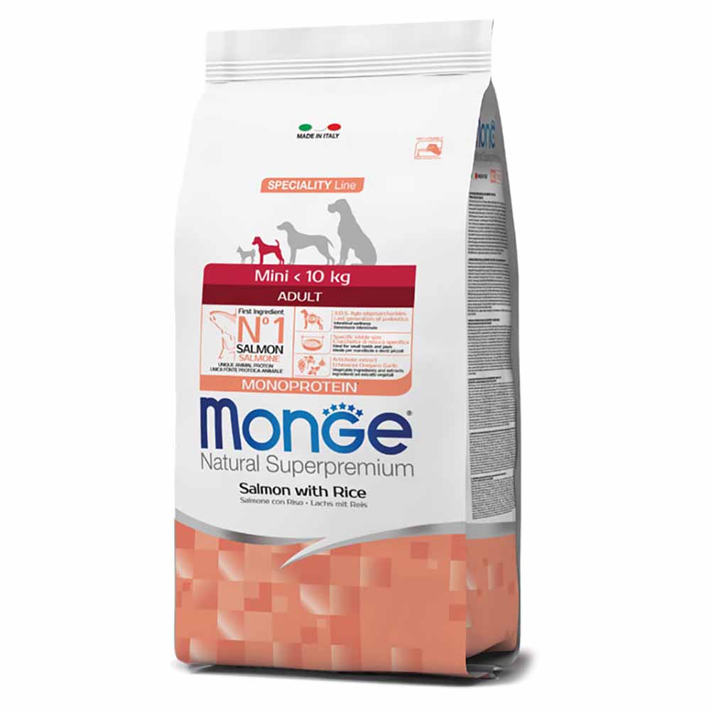 Alimento cane Monge Mini adult salmone e riso 3