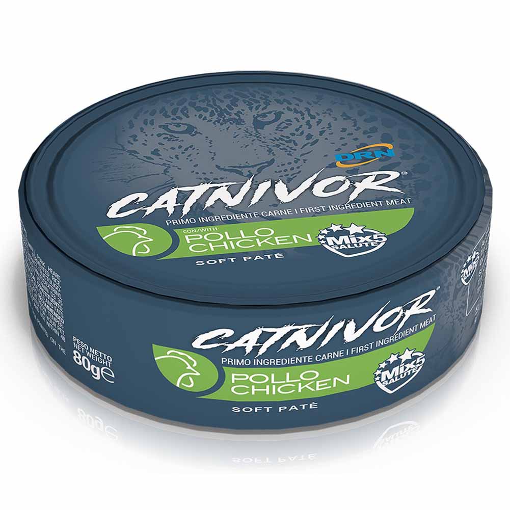Bocconi DRN Catnivor Pollo Alimento Umido per Gatti Adulti 80g 1