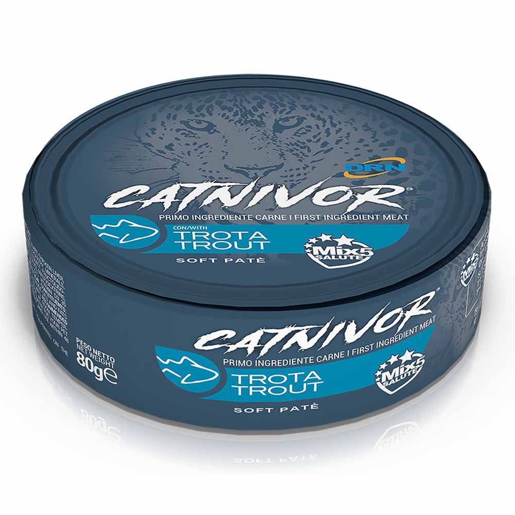 Bocconi DRN Catnivor Trota Alimento Umido per Gatti Adulti 80g 1