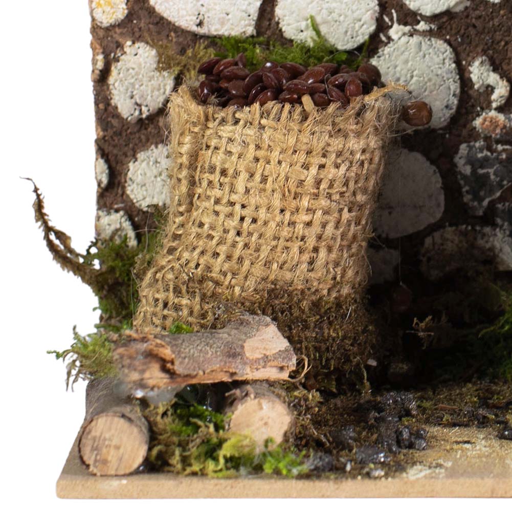 Fuoco castagnaro con lampada effetto fiamma 15x10x15cm 3
