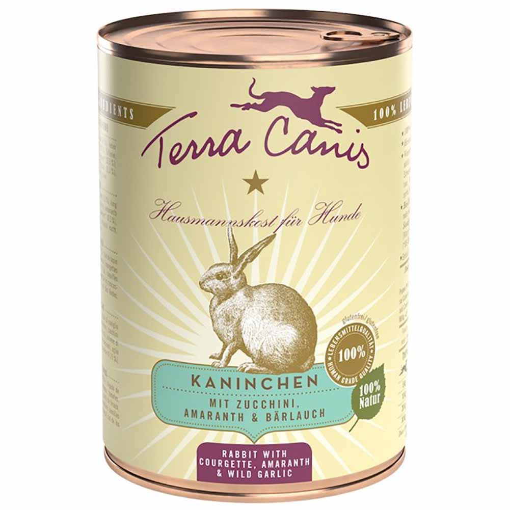 Terra Canis Classic coniglio con zucchine, amaranto e aglio orsino 400 g Cibo umido per cani 1