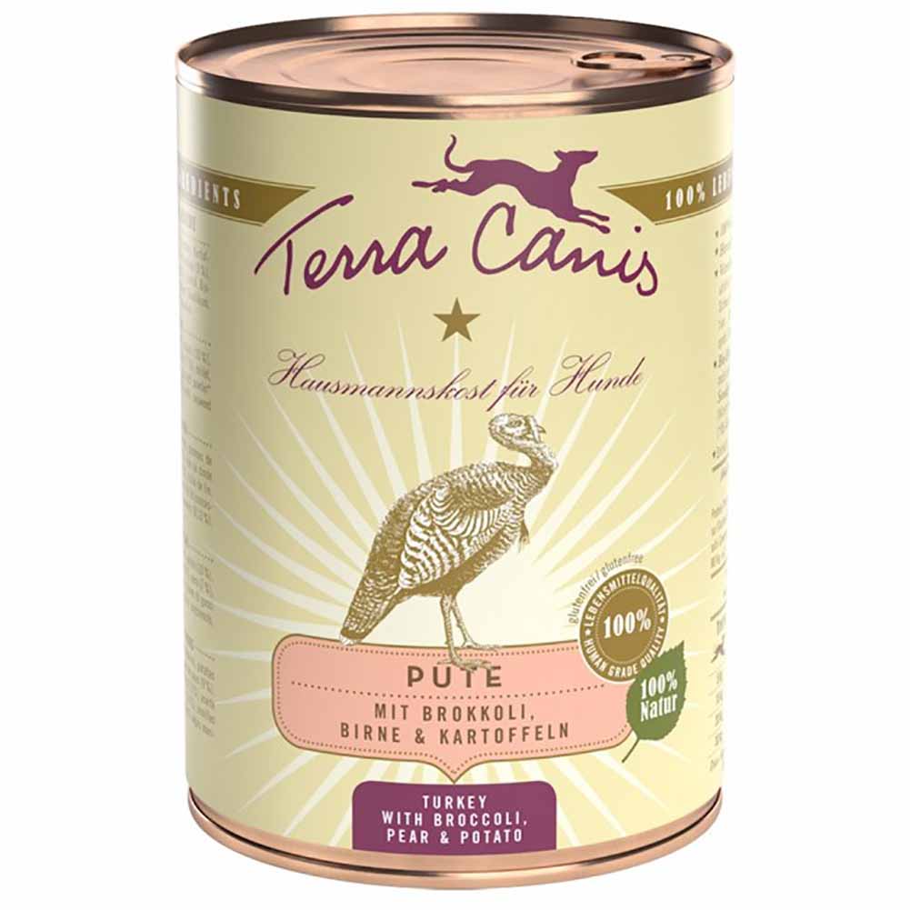 Terra Canis Classic tacchino con broccoli, pera e patate 400 g Cibo umido per cani 1