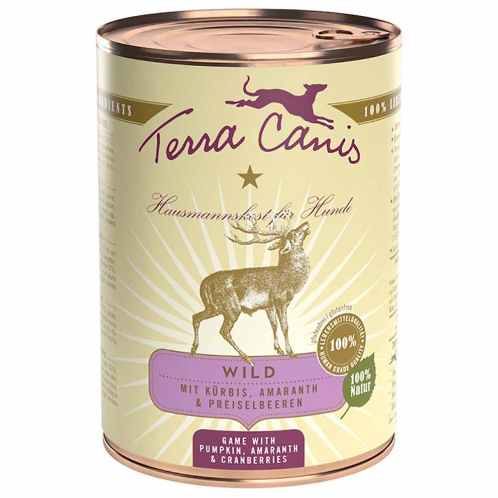 Terra Canis Classic selvaggina con zucca, amaranto e mirtilli rossi 400 g Cibo umido per cani 1