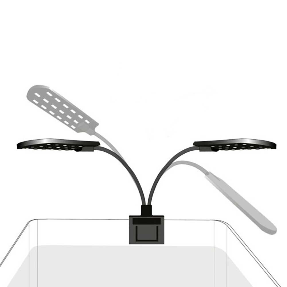 Plafoniera 36 Led orientabili doppio braccio Twin Led nera 14W 3
