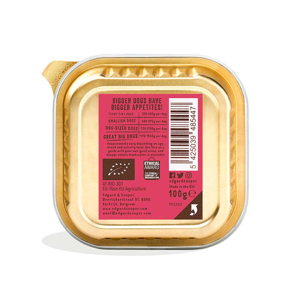 Alimento cane Adulto Bio Manzo 100g Edgard Cooper 4