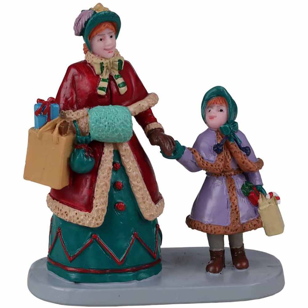 Holiday shopping with mum Caddington Village Lemax Cod 22142 1