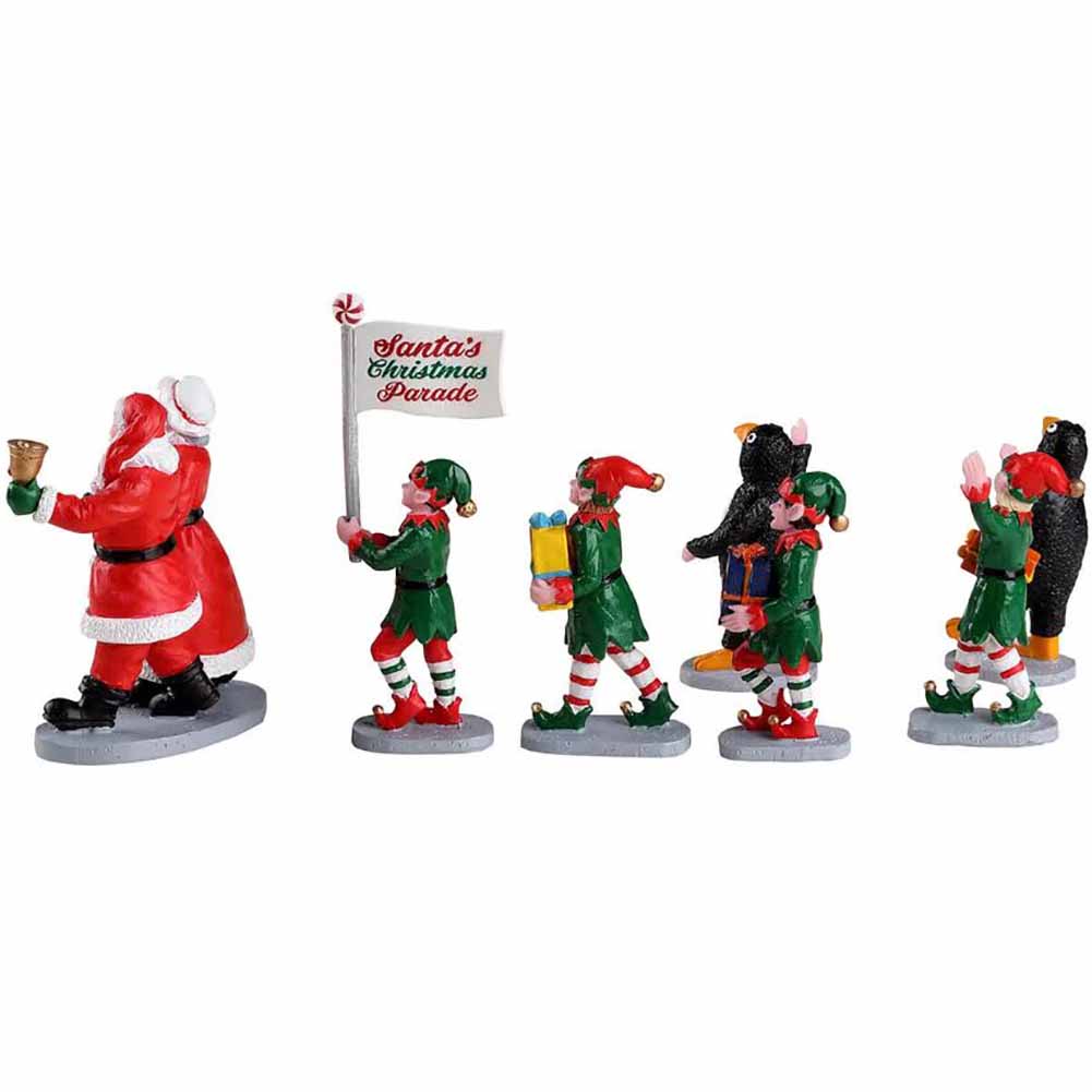 Santa's Elf parade set of 7 Caddington Village Lemax Cod 23592 2