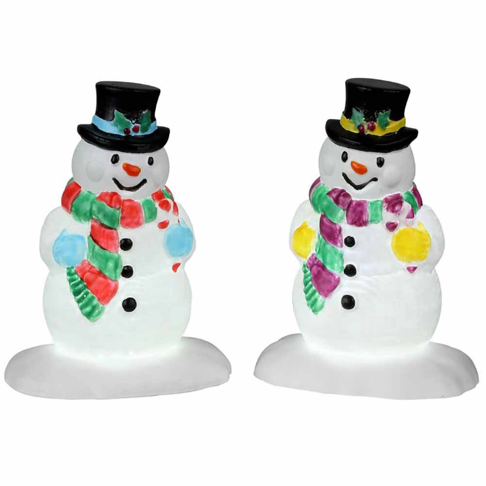 Holly hat snowman set of 2 Lemax Cod 24965 1