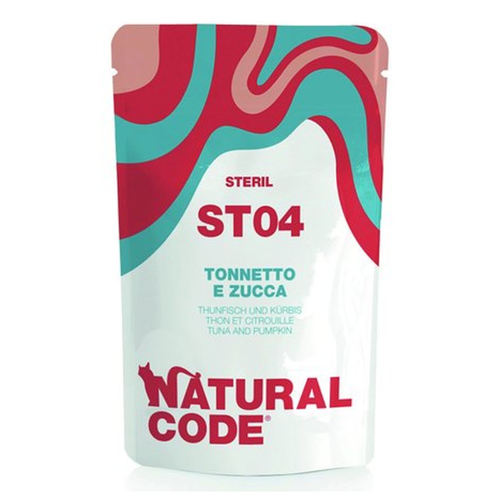 Busta Natural Code Steril 04 Tonnetto e Zucca per Gatti Sterilizzati 70g 1