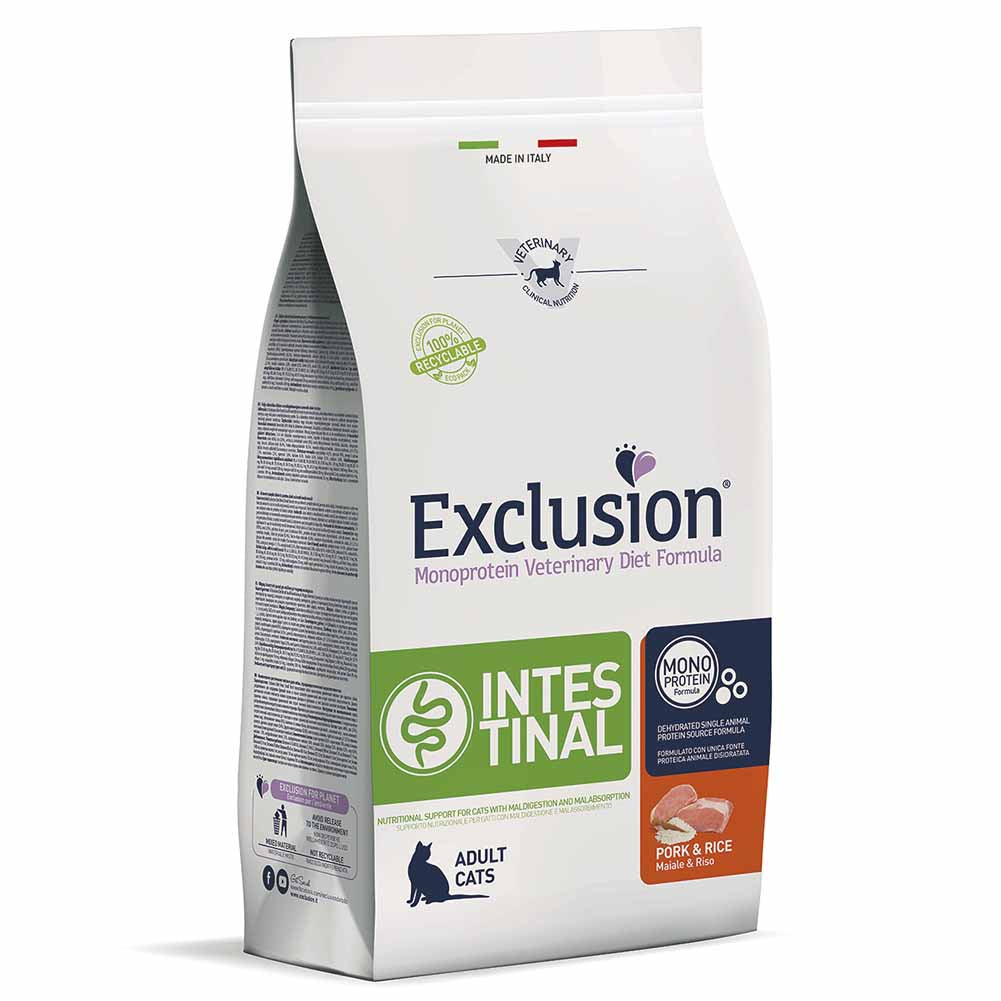Exclusion Intestinal Maiale e Riso 1,5kg per Gatti Adulti 1