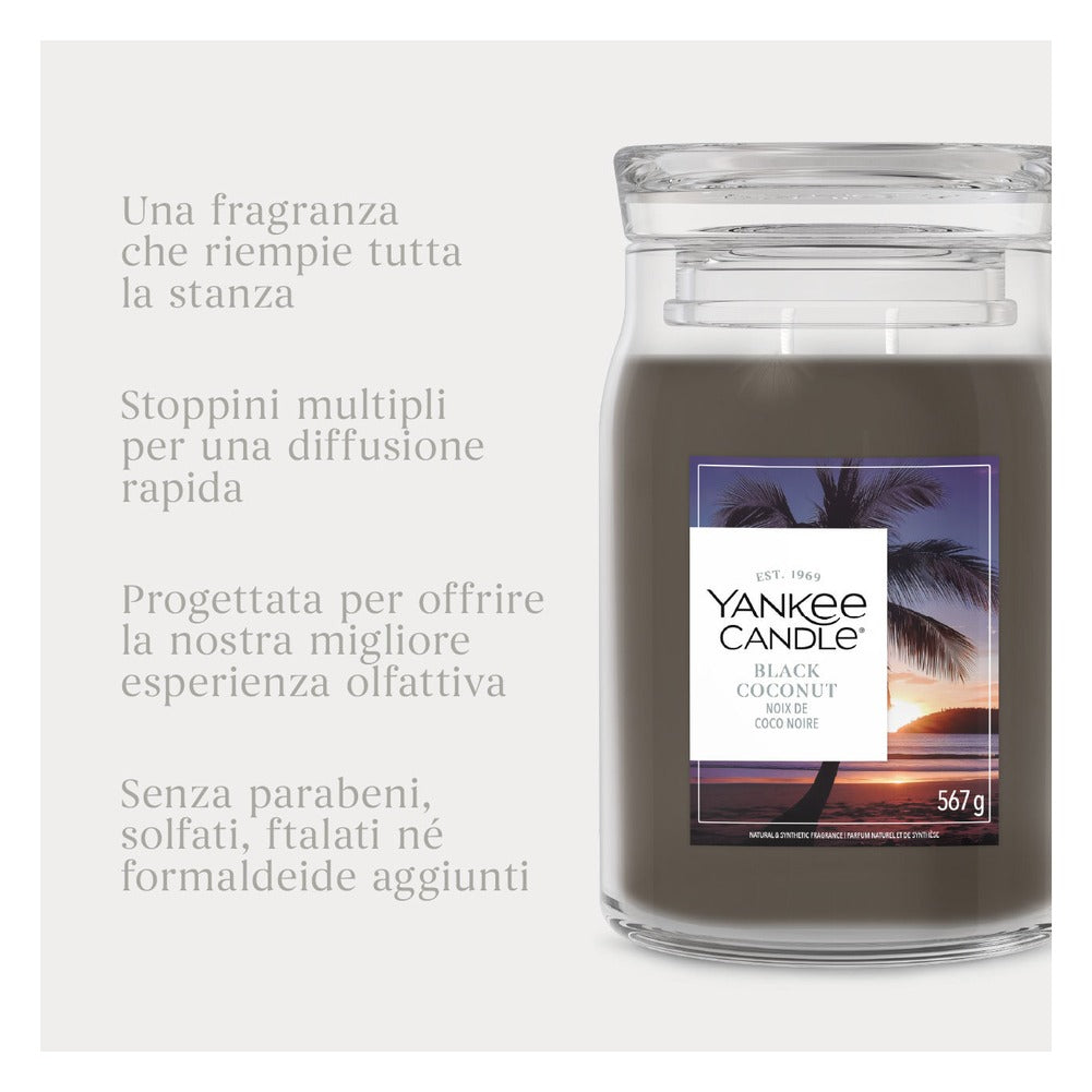 Candela Giara Grande Yankee Candle Signature Black Coconut 5
