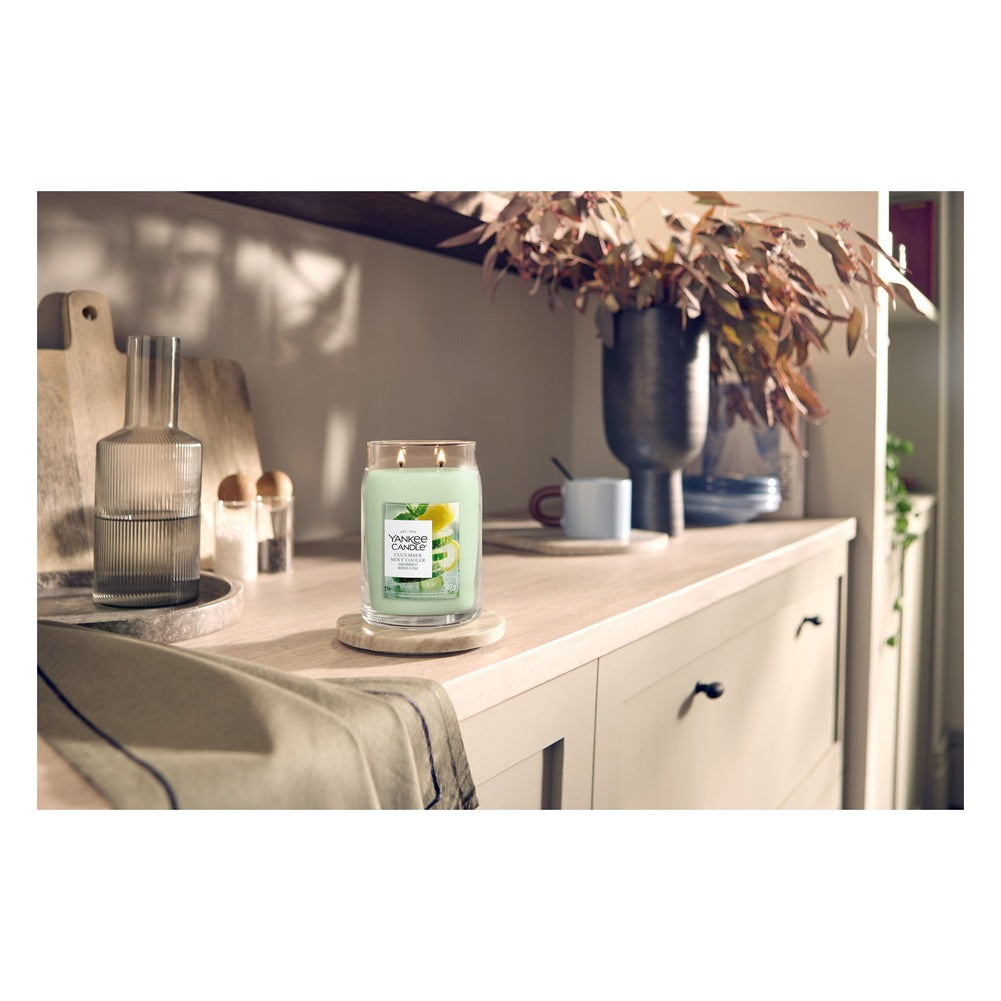 Candela Giara Grande Yankee Candle Signature Cucumber Mint Cooler 3