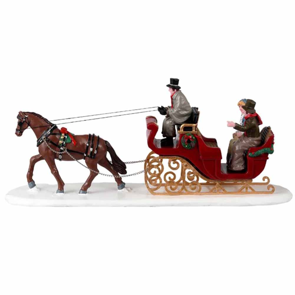 Scenic sleigh ride Caddington Village Lemax Cod 33620 4