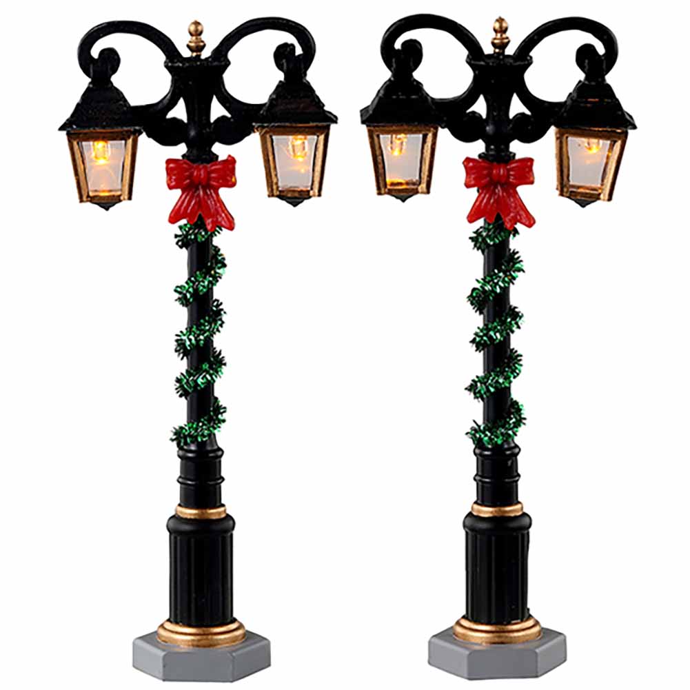 Splendid Lights set of 2 Caddington Village Lemax Cod 34090 1