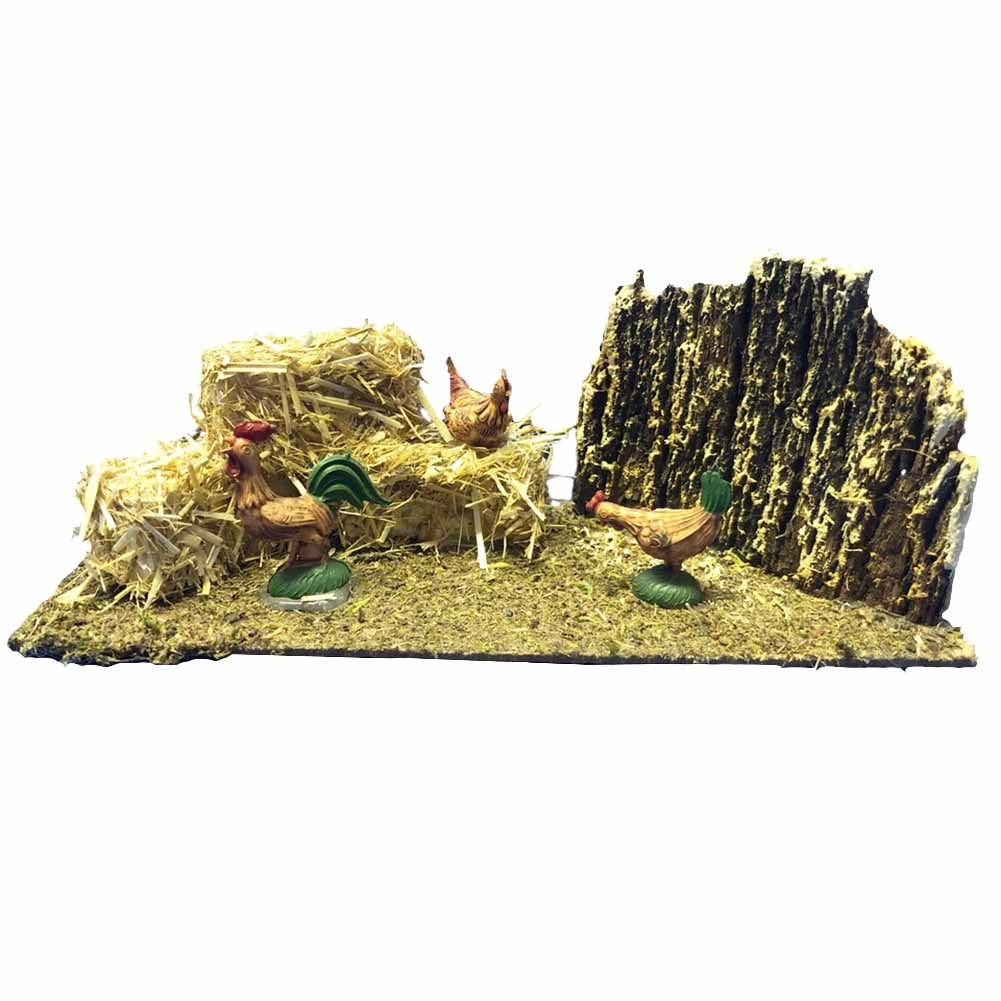 Ambiente con galline 22x8x9cm 1