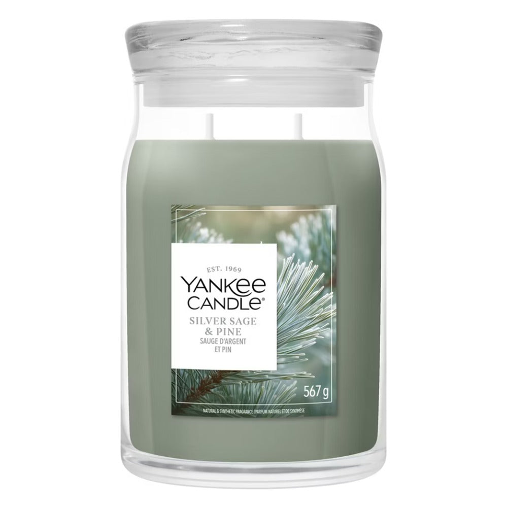Candela Giara Grande Yankee Candle Signature Silver Sage & Pine 1