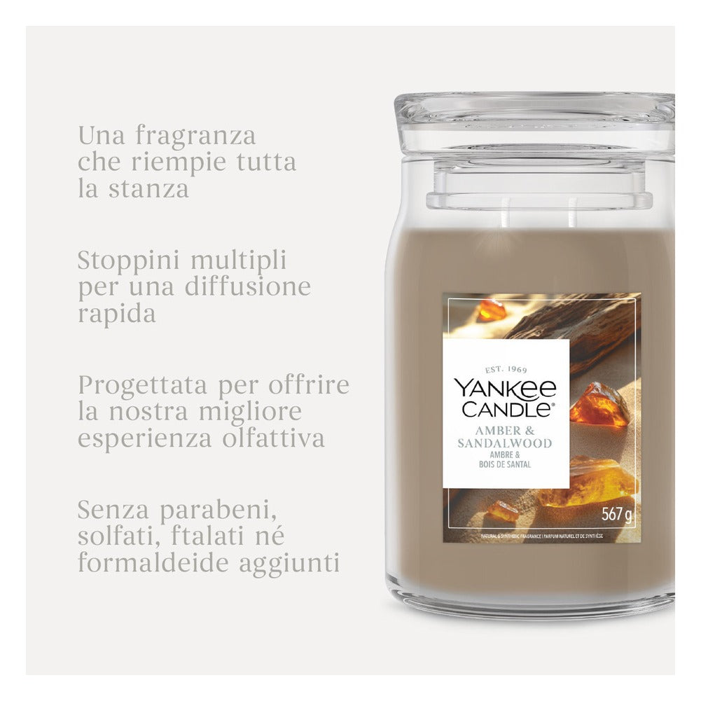 Candela Giara Grande Yankee Candle Signature Amber & Sandalwood 7
