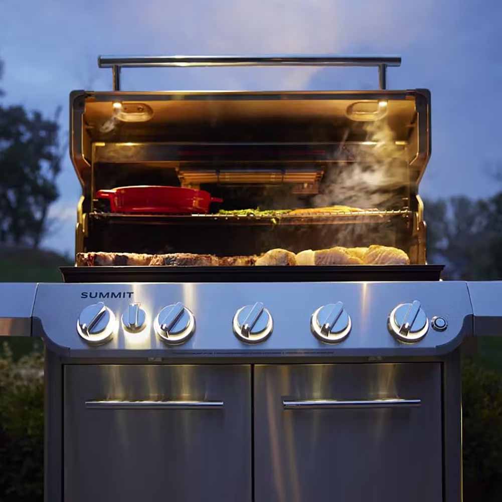Weber Summit FS38S Acciaio Inox Barbecue a Gas con Sear Zone Infrarossi e Girarrosto 3