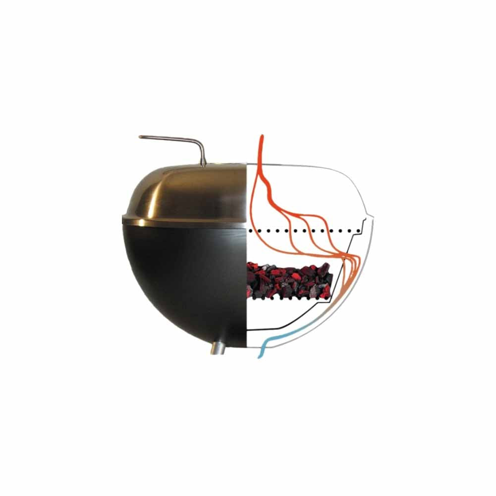 Martinsen 58 Table Barbecue kettle a carbone con struttura rialzata e ruote 4