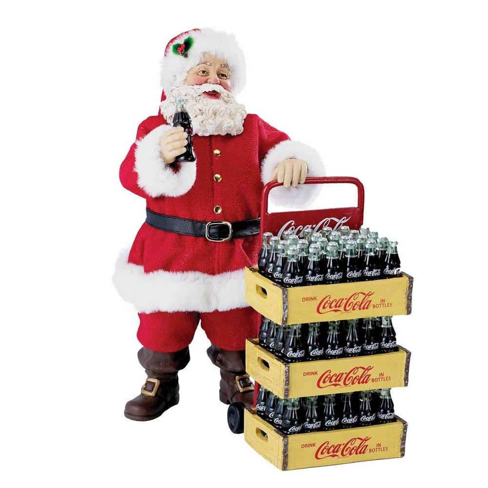 Figura da collazione Babbo Natale con carrello Coca-Cola 26,7 cm 1
