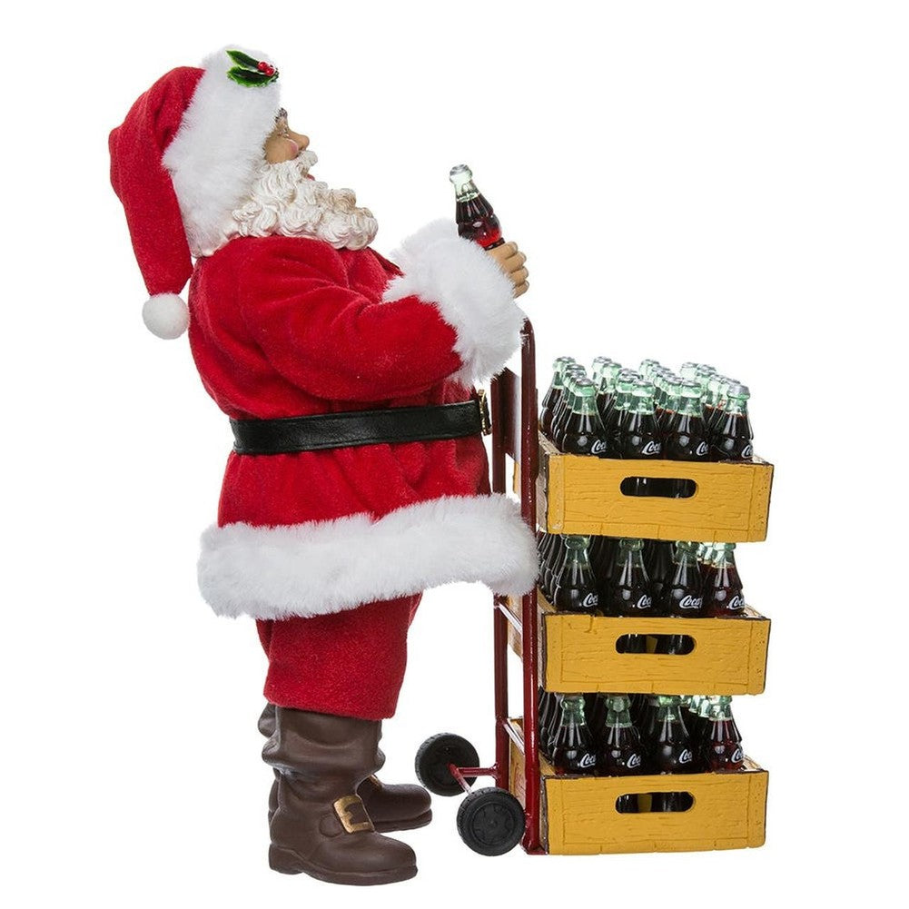 Figura da collazione Babbo Natale con carrello Coca-Cola 26,7 cm 3