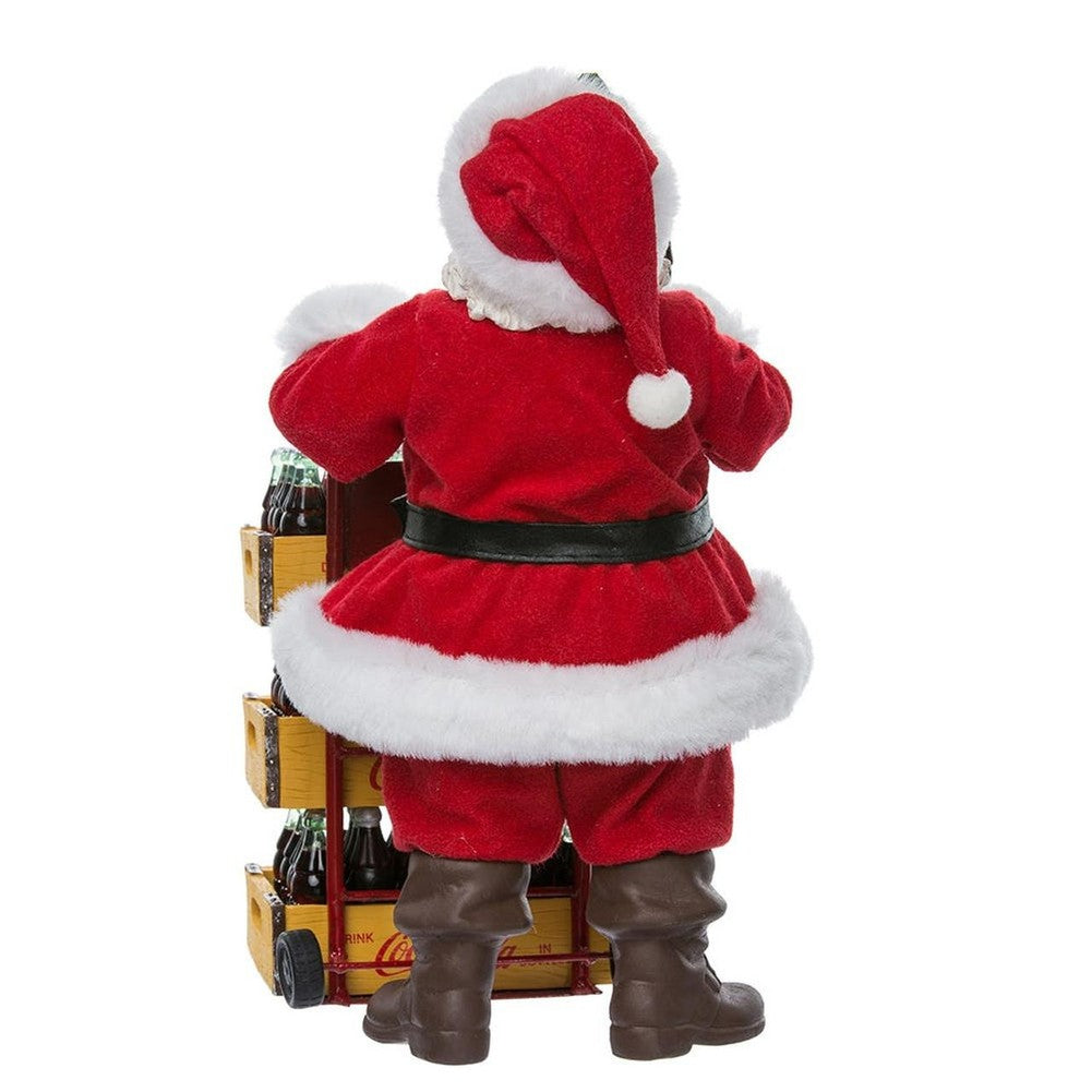Figura da collazione Babbo Natale con carrello Coca-Cola 26,7 cm 5