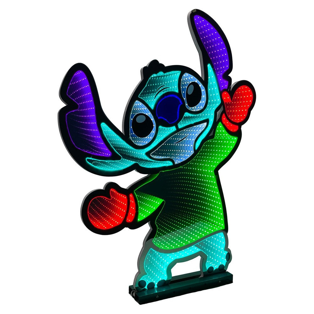Figura luminosa LED Disney Stitch che balla effetto Infinity 45 cm 1
