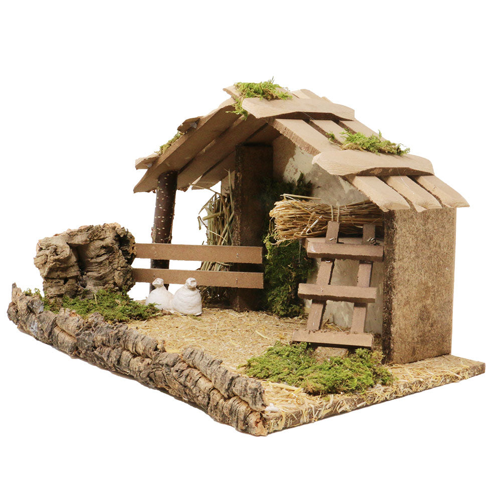 Capanna con scala e sacchi di farina 39x24x24cm 3