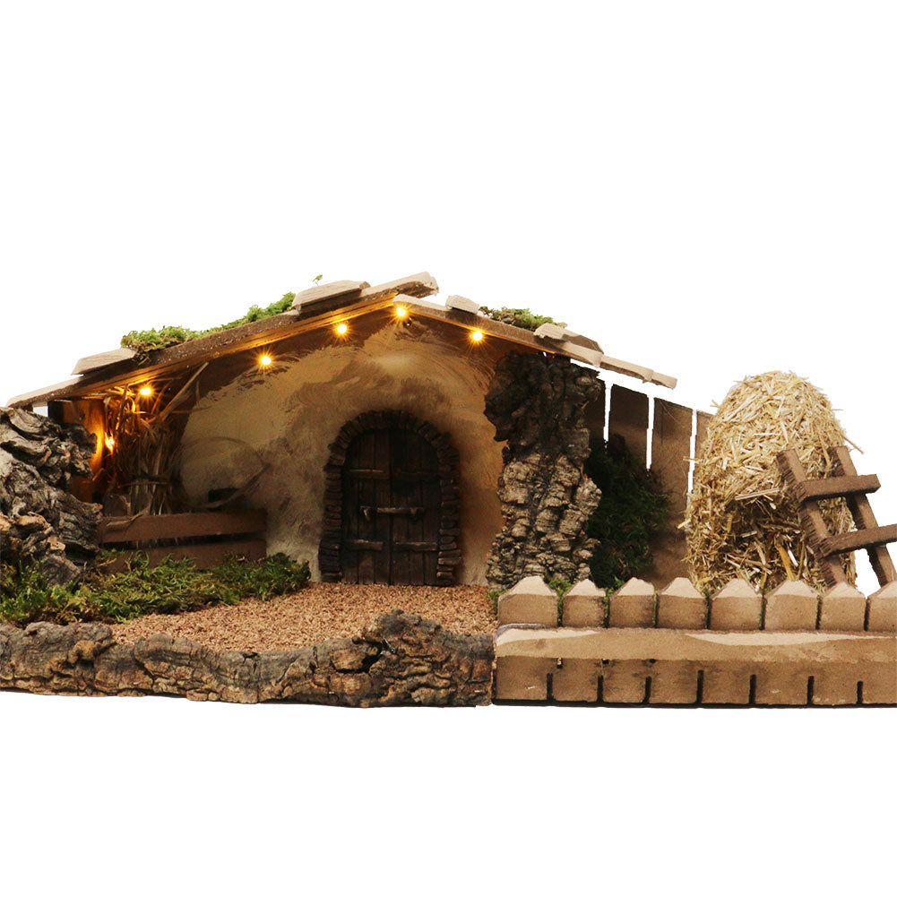 Capanna illuminata con covone 54x26x24cm 3