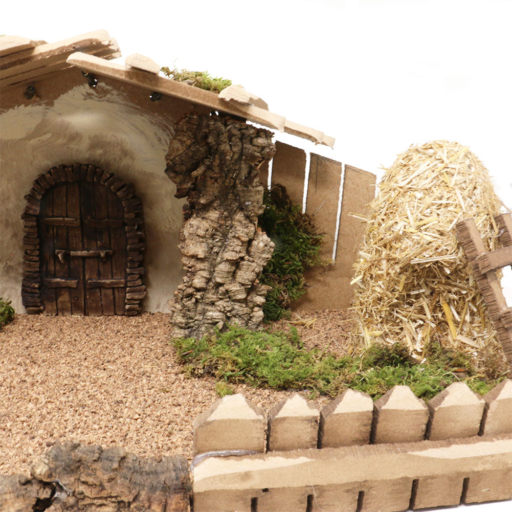 Capanna illuminata con covone 54x26x24cm