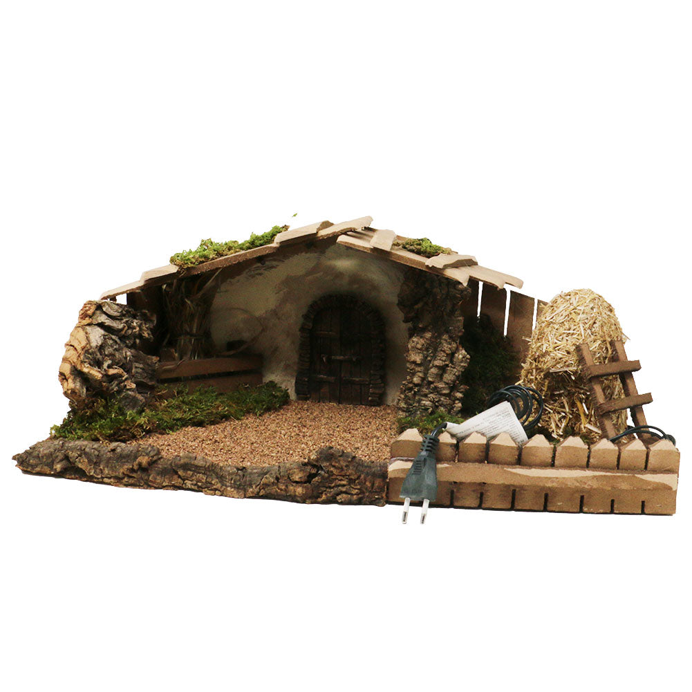 Capanna illuminata con covone 54x26x24cm