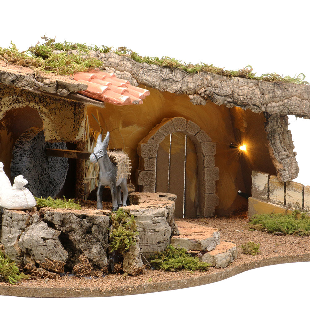 Capanna illuminata con macina 52x31x25cm 5