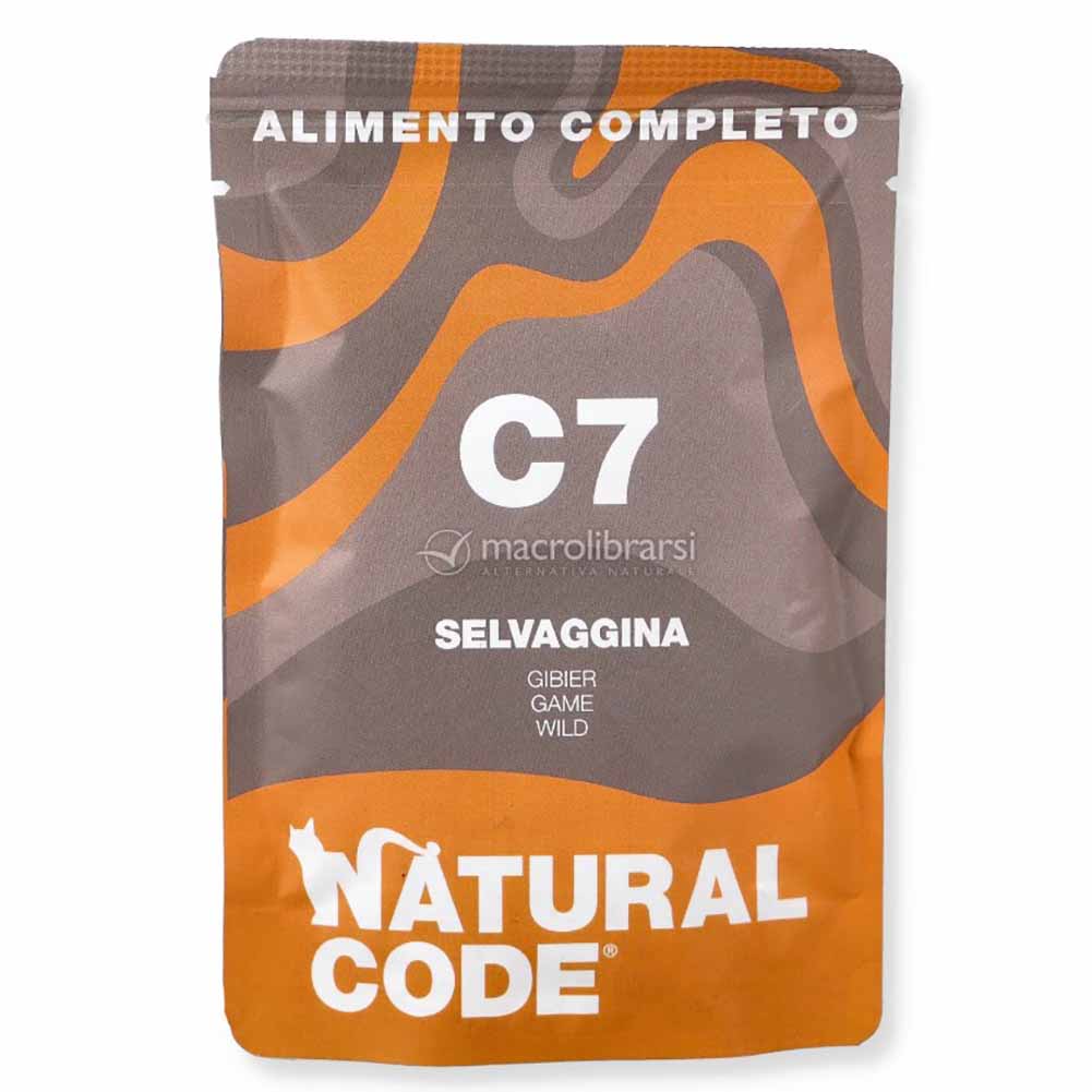 Busta Natural Code C7 Selvaggina Alimento Umido per Gatti Adulti 70g 1