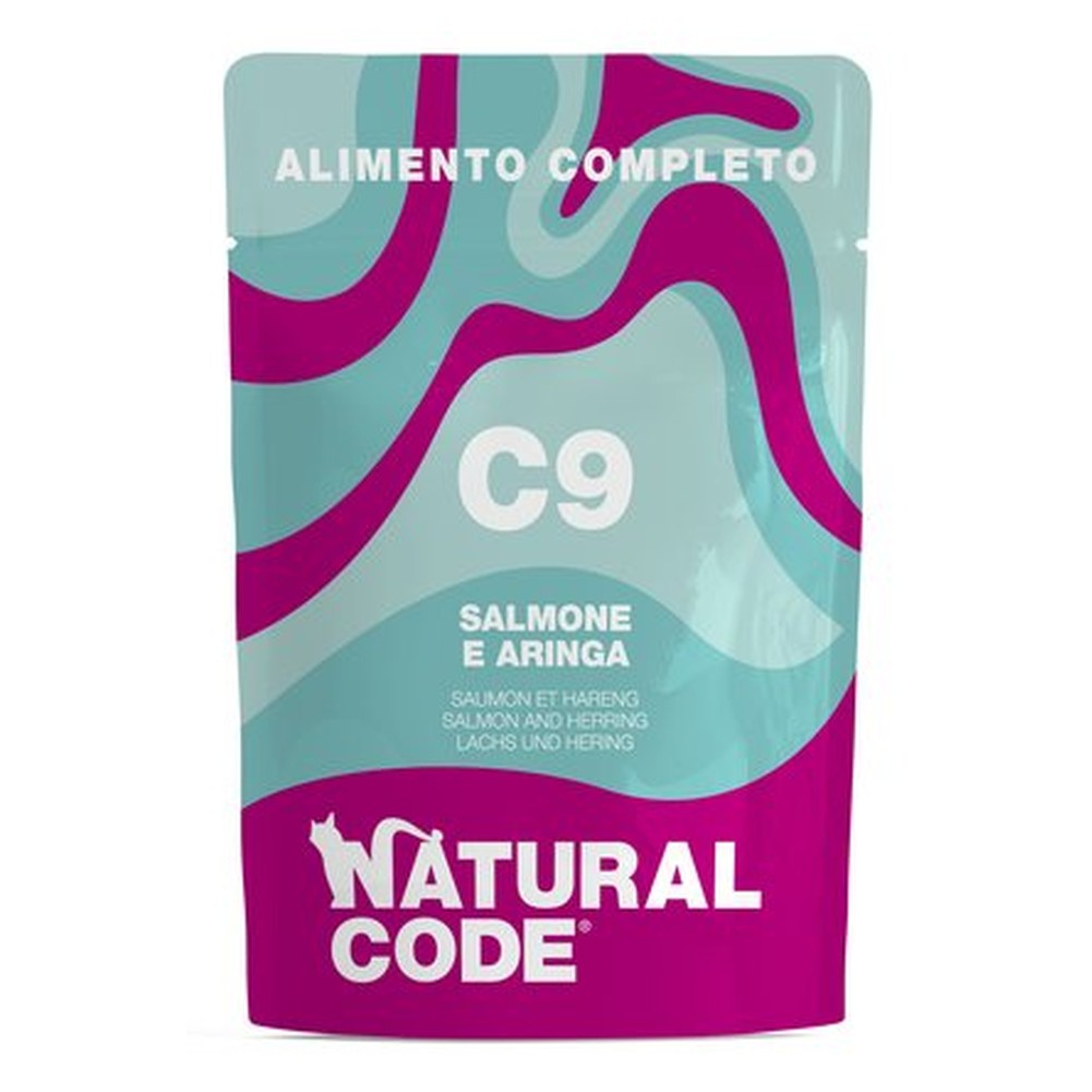 Busta Natural Code C9 Salmone e Aringa Alimento Umido per Gatti Adulti 70g 1