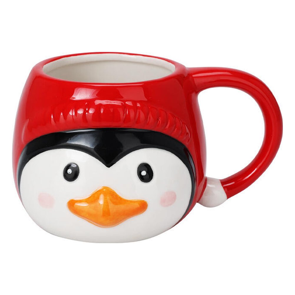 Tazza mug natalizia in ceramica con viso 3D rossa 370 ml – 1 pezzo, soggetto assortito 4