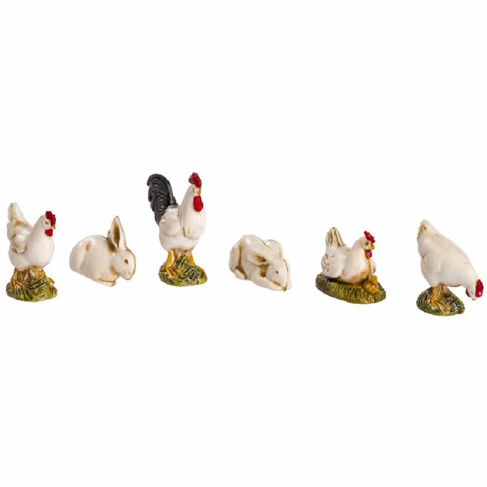 Statuine Presepe Animali da Cortile 10 cm Moranduzzo (Conf. 6 pz) 1