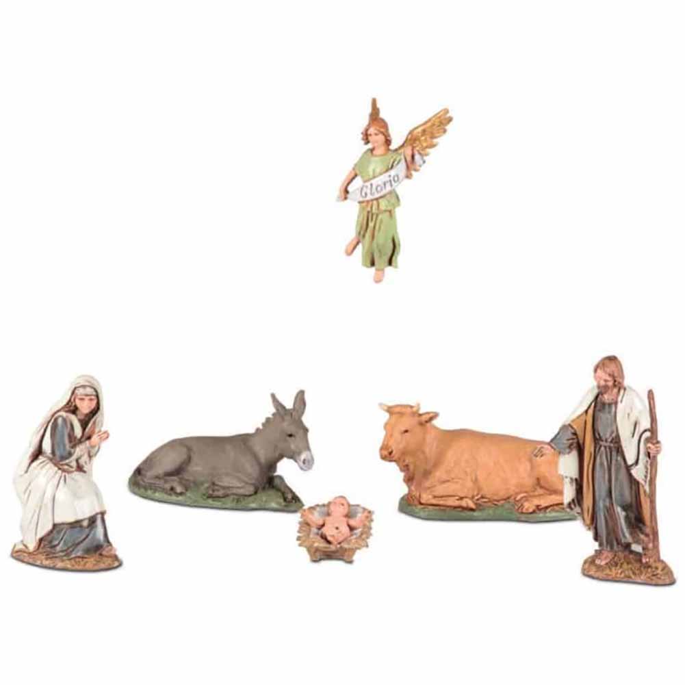 Statuina Presepe Natività con 6 Soggetti 10 cm Moranduzzo 1