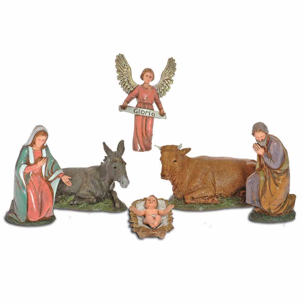 Statuina Presepe Natività con 6 Soggetti 10 cm Moranduzzo 1