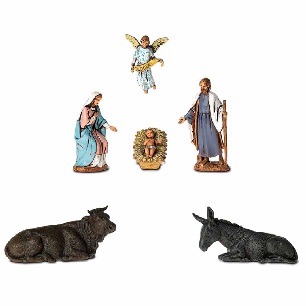 Statuina Presepe Confezione con Natività 6,5 cm Moranduzzo 1