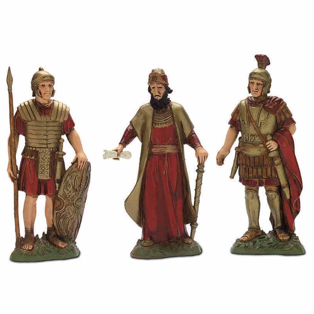 Statuina Presepe Confezione Re Erode con 2 Centurioni 12 cm Moranduzzo 1