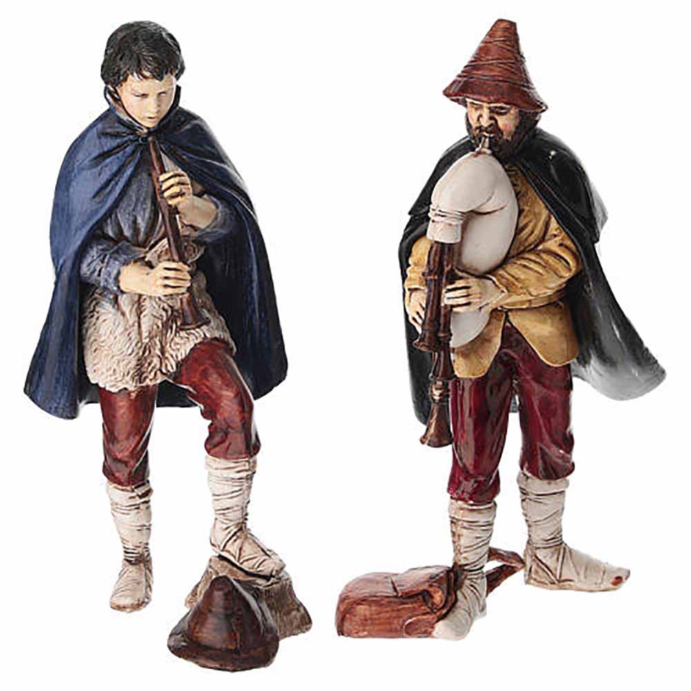 Statuina Presepe 2 Pastori 10 cm Moranduzzo 1